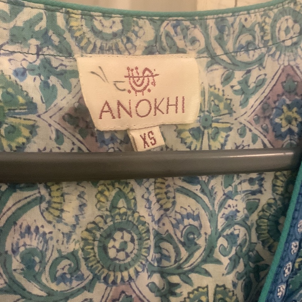 Anokhi summer maxi dress! Pair with juttis. XS size. Fits small well. - Picture 3 of 4